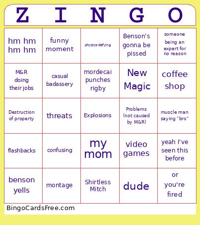 Regul Bingo Card 6