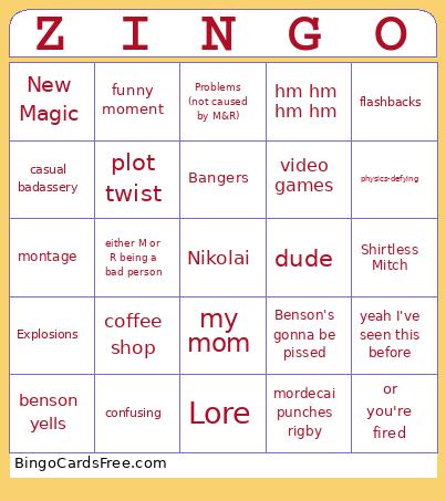 Regul Bingo Card 2
