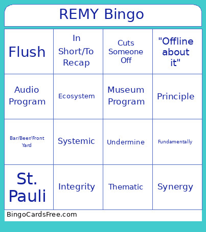 REMY Bingo Card