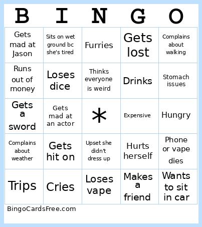 Ren fair Bingo