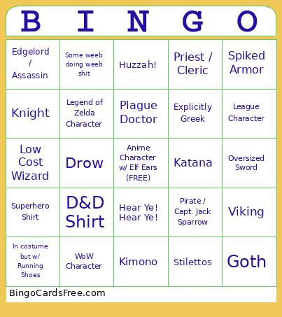 RenFaire Bingo
