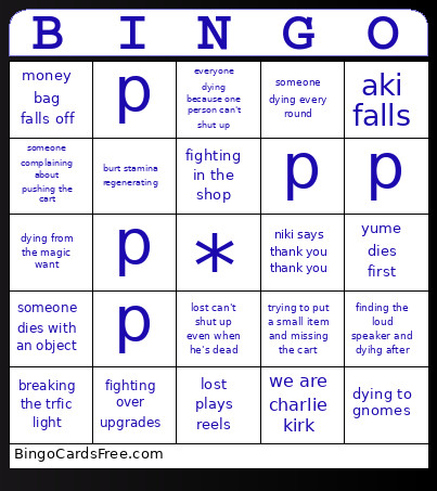 Repoo Bingo Card 2