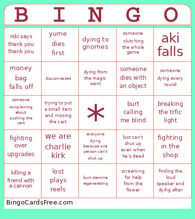 Repoo Bingo Card