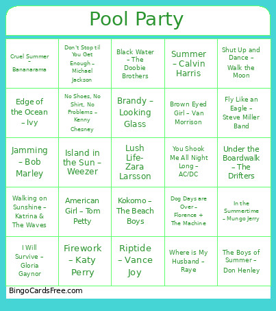 Required: For Reference Bingo Card