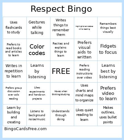 Respect Bingo