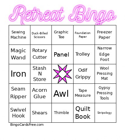 Retreat Bingo Card