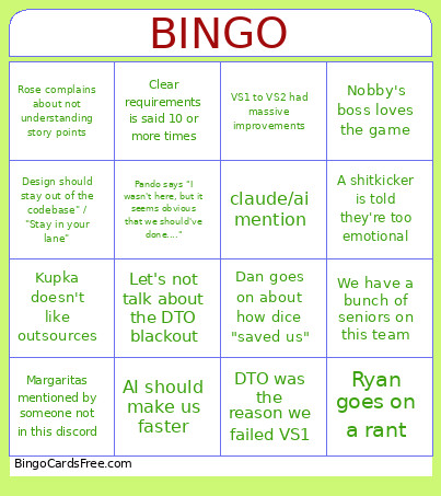 Retro Bingo Card