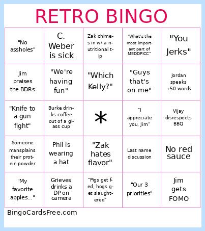 RETRO BINGO