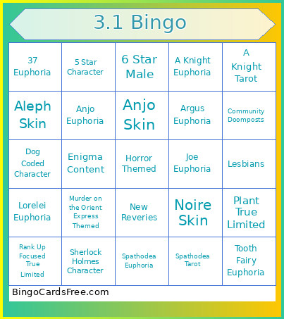 Reverse 1999 3.1 Bingo Card