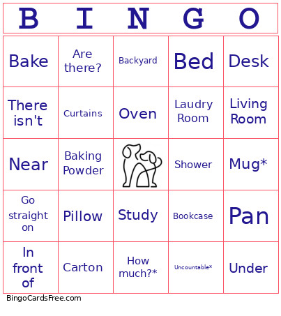 Review - 2nd Term - Directions, Food And Places Bingo Card