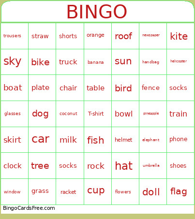 Review L1-4 Bingo Card