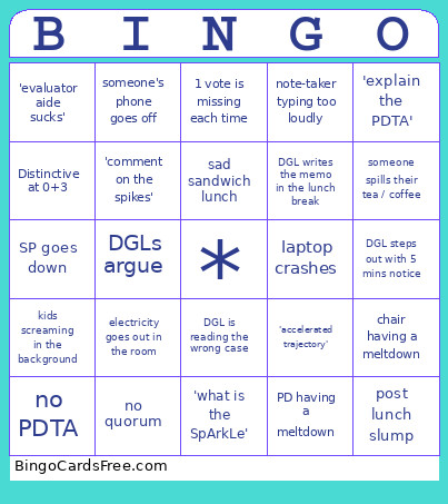 Reviews Bingo Card