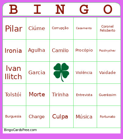 Revisão Y11 Bingo Card