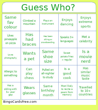 Revive Hope Bingo Card