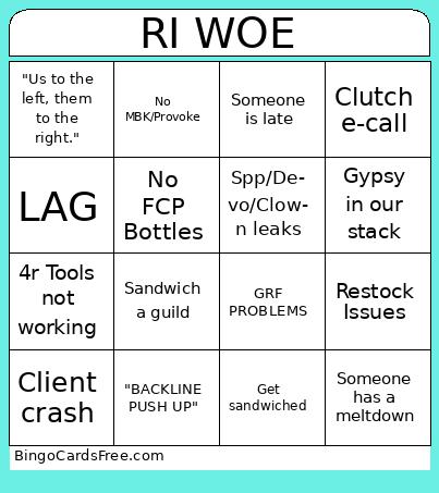 RI WOE Bingo