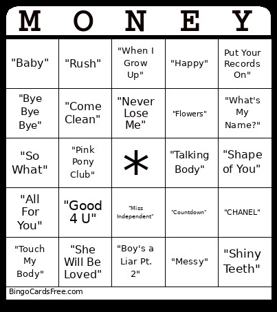 Ria’s BDay - Pop Bingo Card