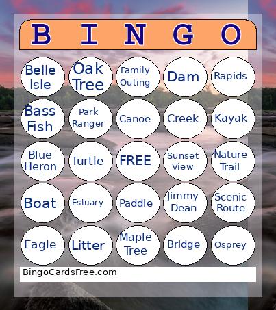 River Cruise Bingo