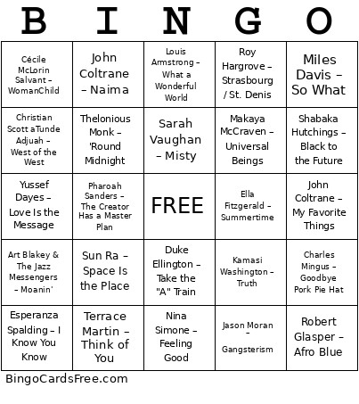 RnB Round 3 Bingo Card