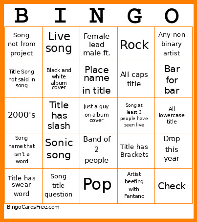 Road Trip Bingo Card