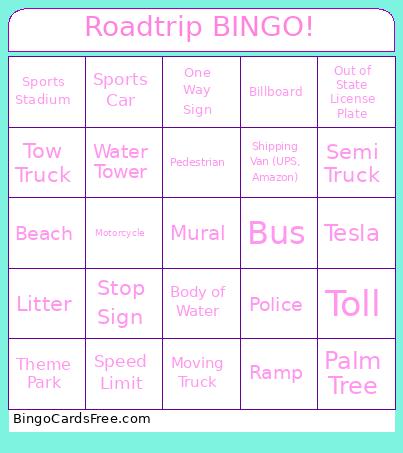 Roadtrip BINGO!