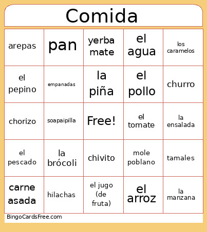 RobbieMo Lesson 3 Bingo Card