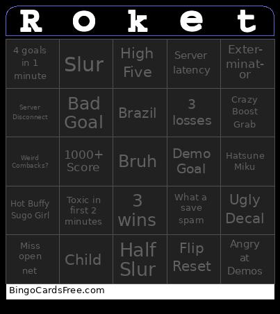 Rocket Bruh for Bruh Bruh Bingo Cards Free Pdf Printable Game, Title: Roket