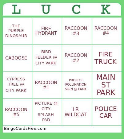 ROGERSVILLE PARKS AND REC SCAVENGER HUNT 2025 Bingo Card