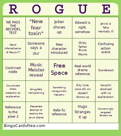Rogues s7 Bingo