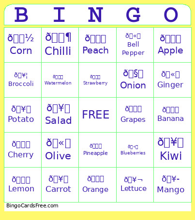 Round 2 Bingo Card