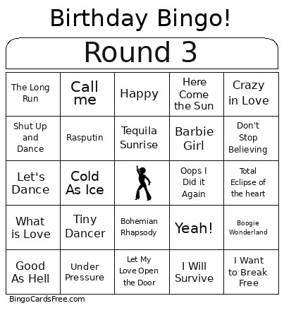 Round 3 Bingo Card