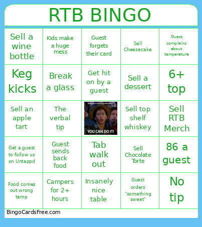 RTB Bingo Card