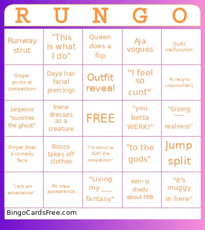RUNGO Bingo