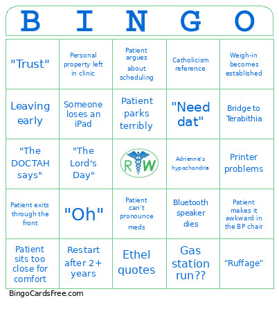 RWC #4 Bingo Card