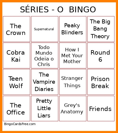 SÉRIES - O Bingo Card