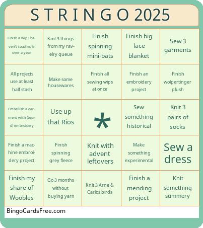 Stringo 2025 Bingo Cards Free Pdf Printable Game, Title: S T R I N G O 2025