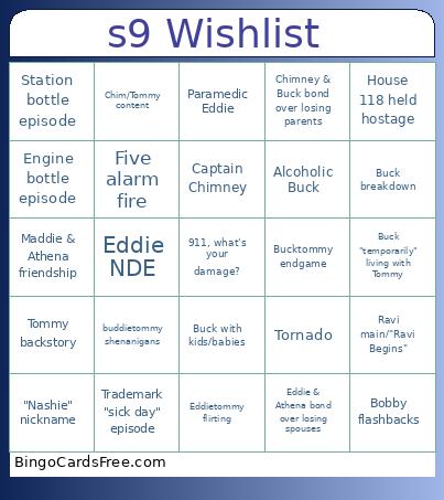 s9 Wishlist  Bingo