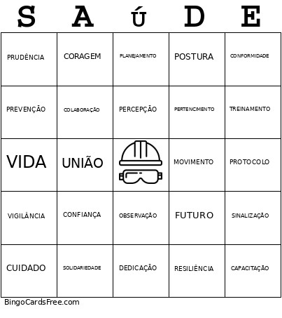 SAÚDE Bingo Card