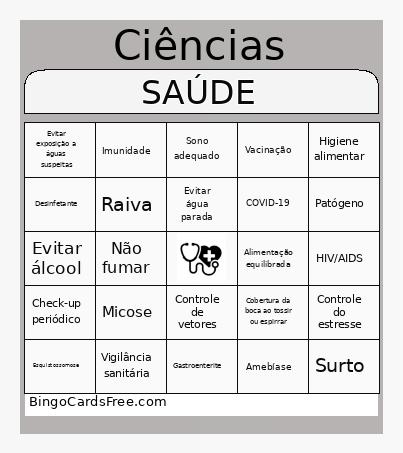 SAÚDE PÚBLICA Bingo