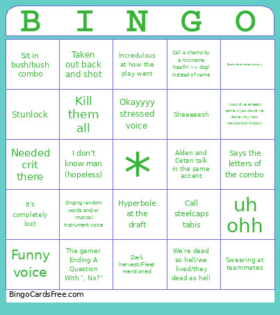 Sadasd Bingo Card