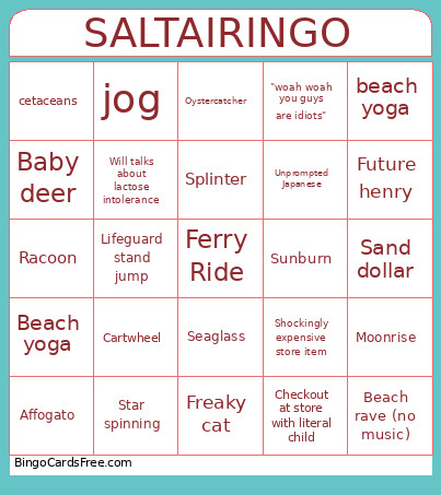 SALTAIRINGO Bingo Card