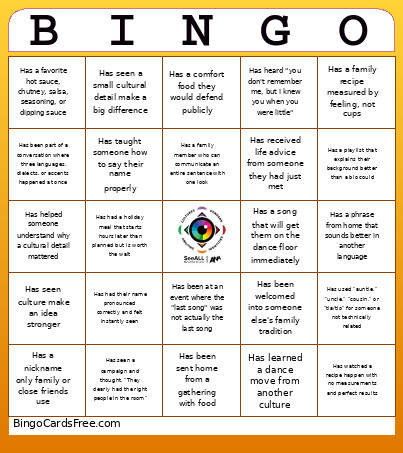 SAMA Inclusive Lotería Bingo Card