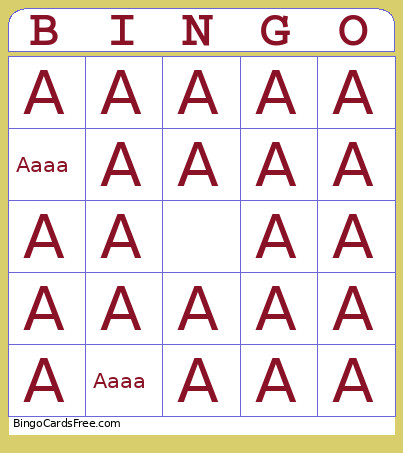 Sanity Bingo Card