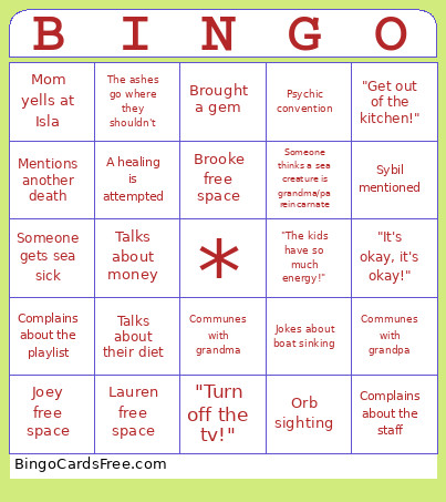 Santa Barbara Bingo Card