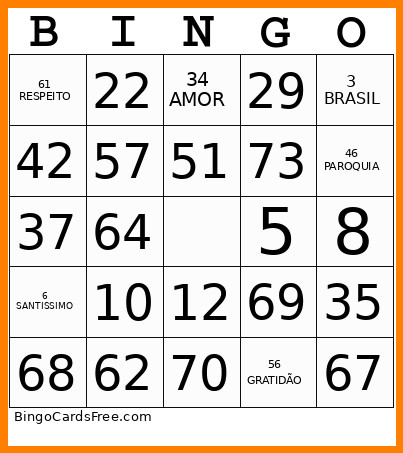 SANTUARIO Bingo Card