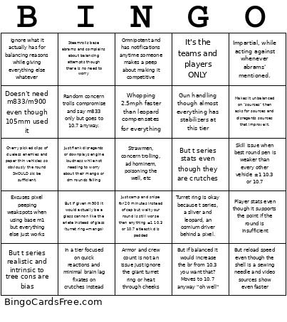 Saved Bingo Card