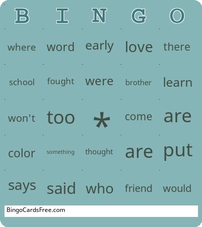 Saxon Sight Word Review 80 Bingo Cards Free Pdf Printable Game, Title: BINGO