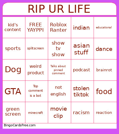 SAY BYE TO THE NEXT 17 HOURS OF YOUR LIFE Bingo Card