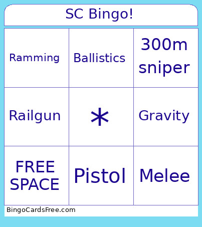 SC ! Bingo Card