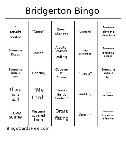 Scalendous Bingo Card