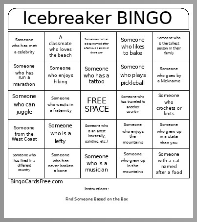 School Of Medicine M1 Orientation Ice Breaker Bingo Card